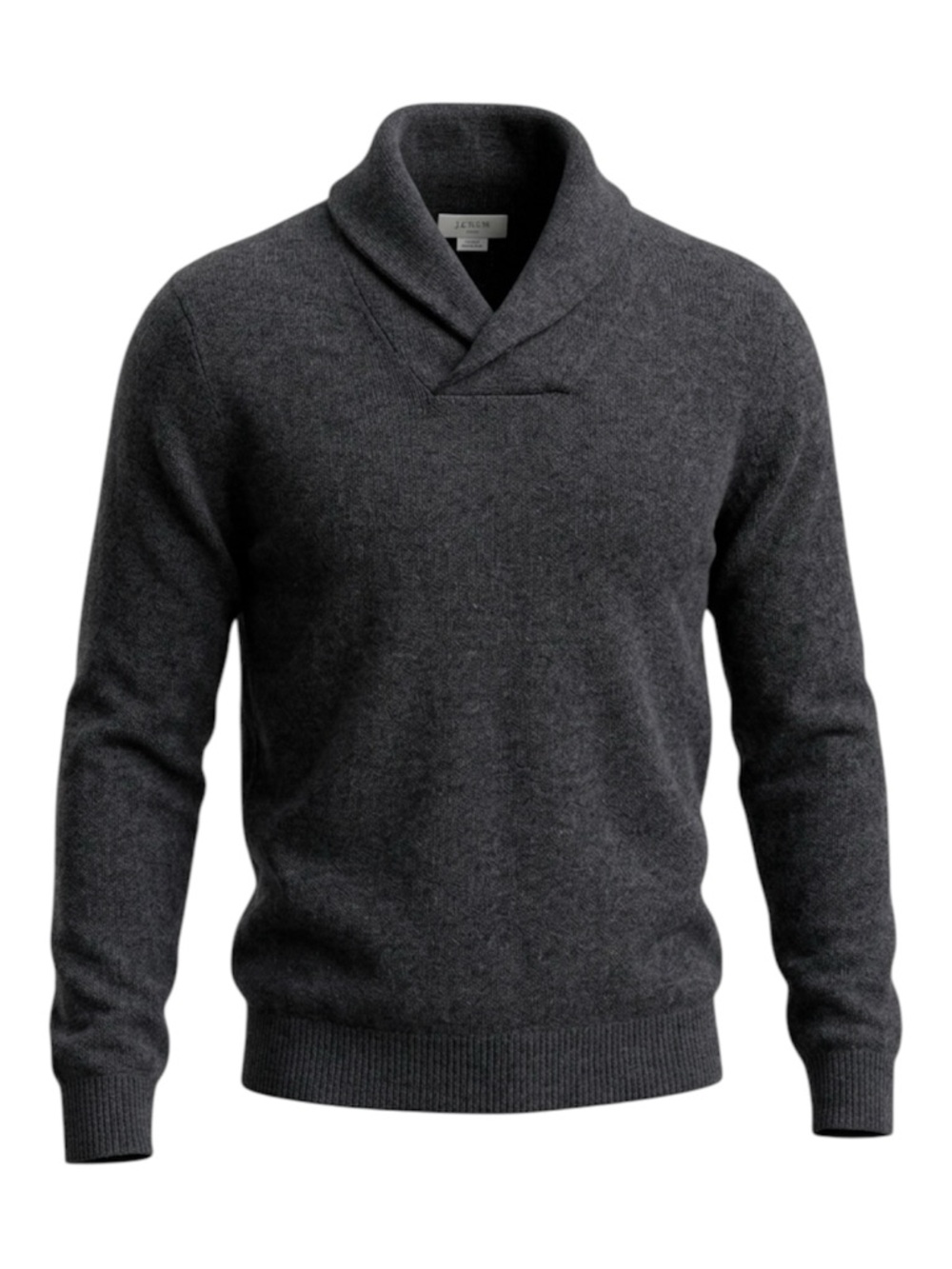 Christopher Fischer 100% Cashmere Grey Pullover Shawl Neck Sweater Size Small